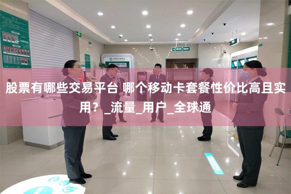 股票有哪些交易平台 哪个移动卡套餐性价比高且实用？_流量_用户_全球通